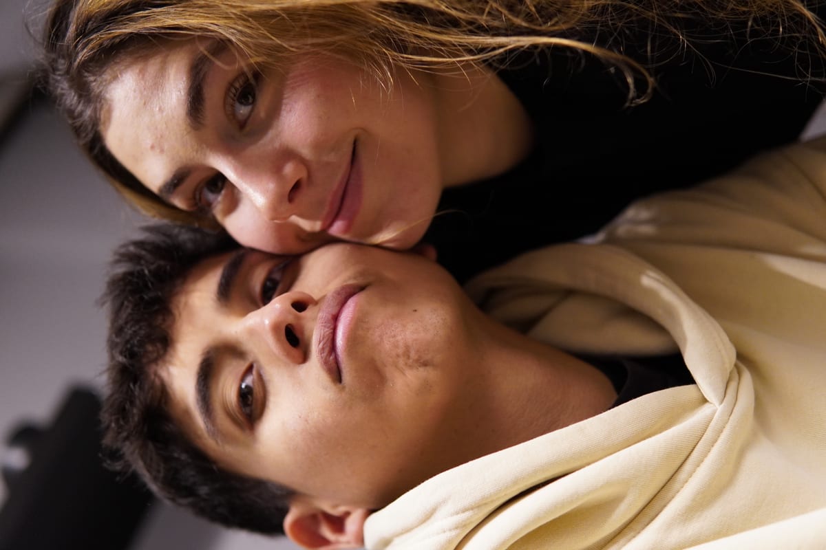 Enara y José Luis en el estudio